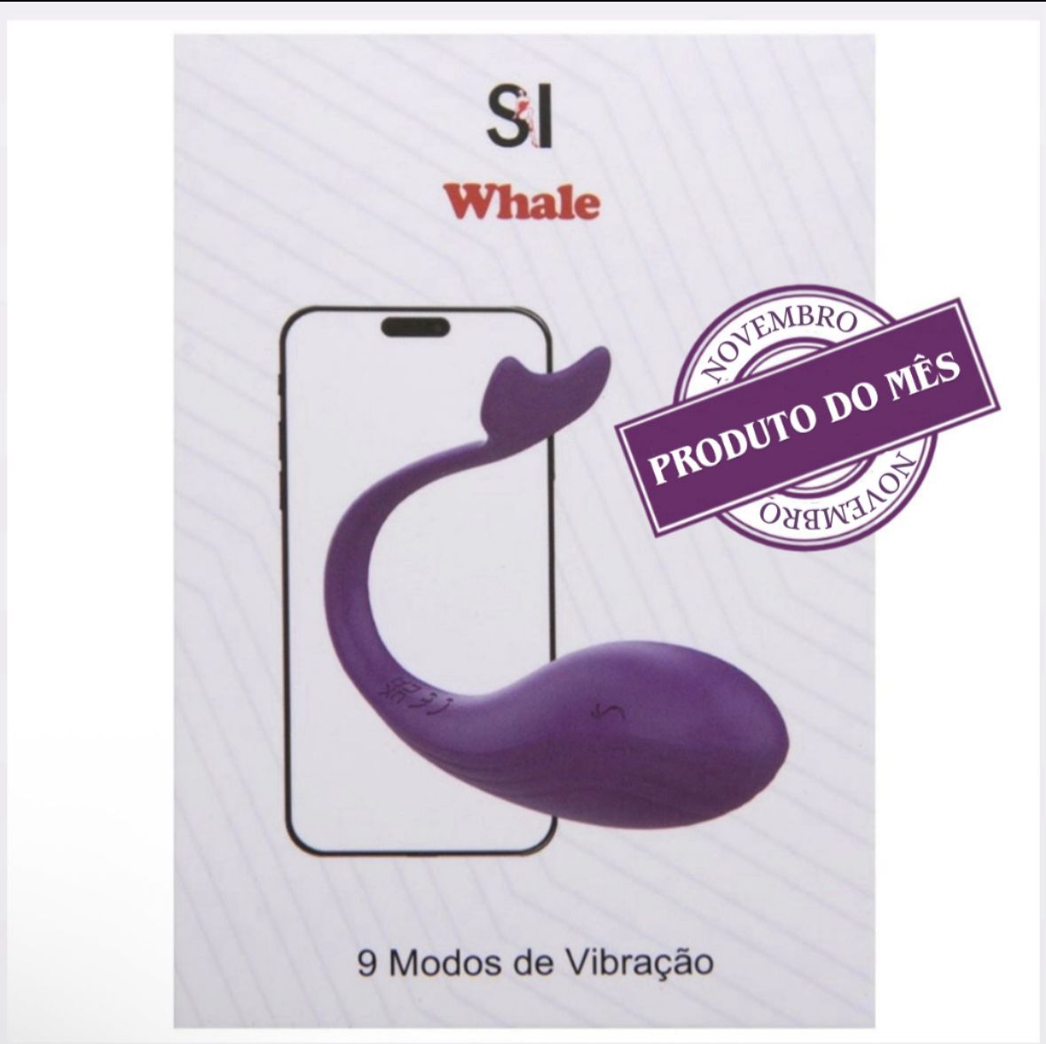 Vibrador de Casal Baleia com Controle por App