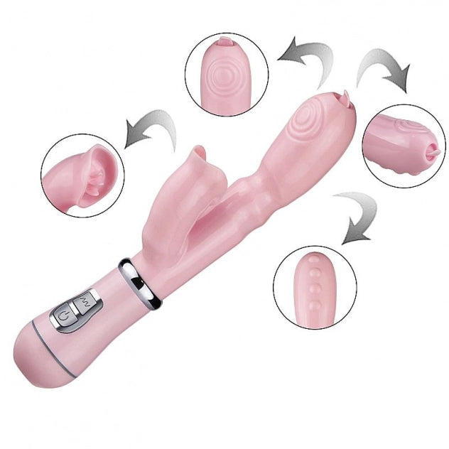 Vibrador Rabbit com Língua Mágica Super Forte