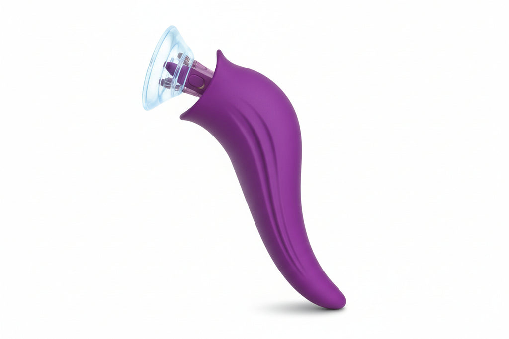Rechargeable Tongue-Shaped Vibrator with Texture
